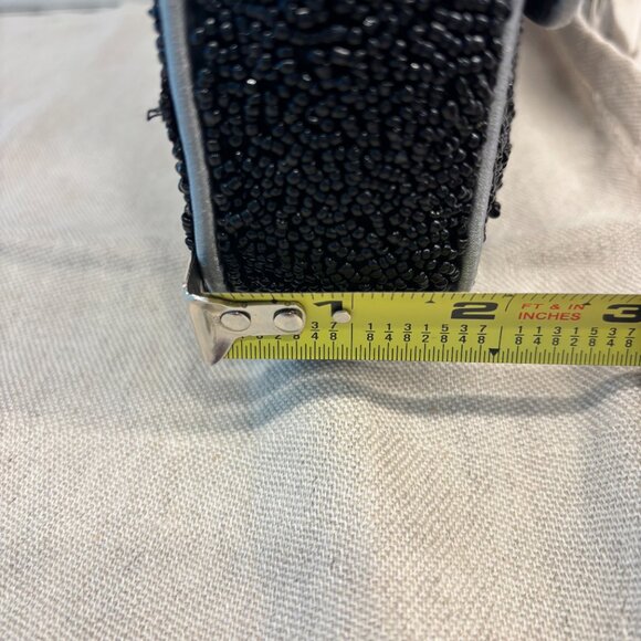 ☠️🖤Made in India Beaded Skull and Crossbones Shoulder Bag - Black & Silver☠️🖤 - Picture 10 of 10